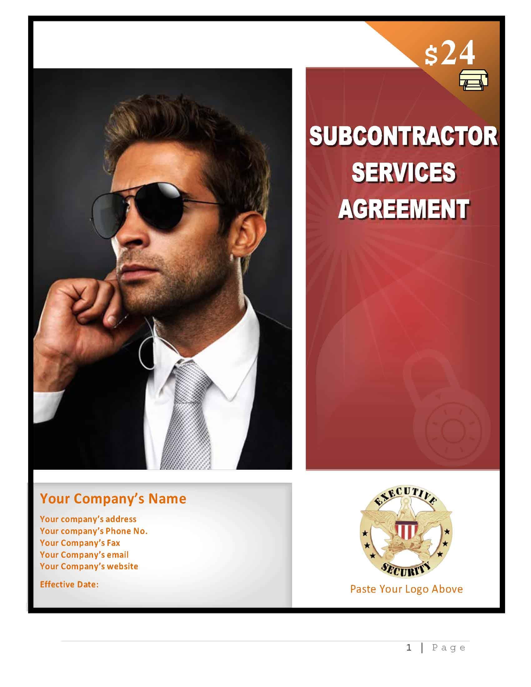 security subcontractor agreement