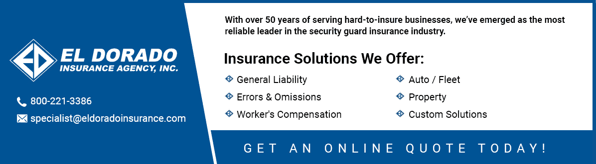 Security guard company insurance. Liability insurance for your security company.